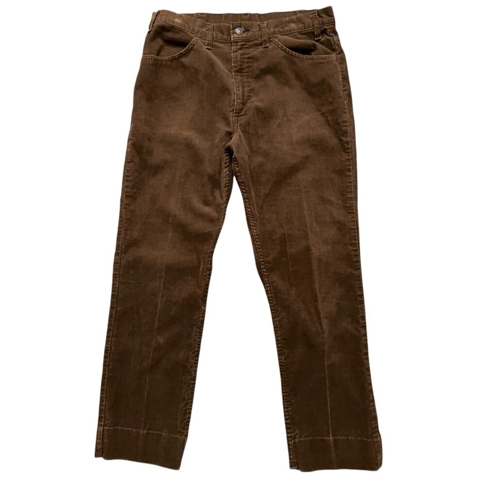 Levi's 517 Bootcut Corduroy Pants Mens Size 34x31 (Hemmed 34x28) Brown VTG 80s
